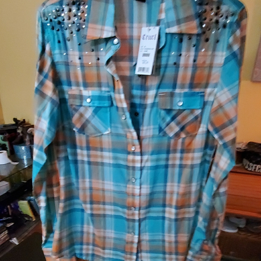 Button up long sleeve western shirt